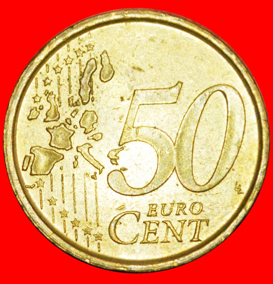  + GOOSE QUILL (1999-2006): SPAIN ★50 EURO CENT 2000 NORDIC GOLD MINT LUSTER! LOW START ★ NO RESERVE!   