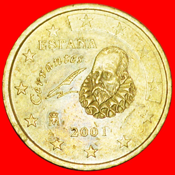  + GANS FEDER (1999-2006):SPANIEN★50 EURO CENT 2001 VZGL STEMPELGLANZ★OHNE VORBEHALT!   