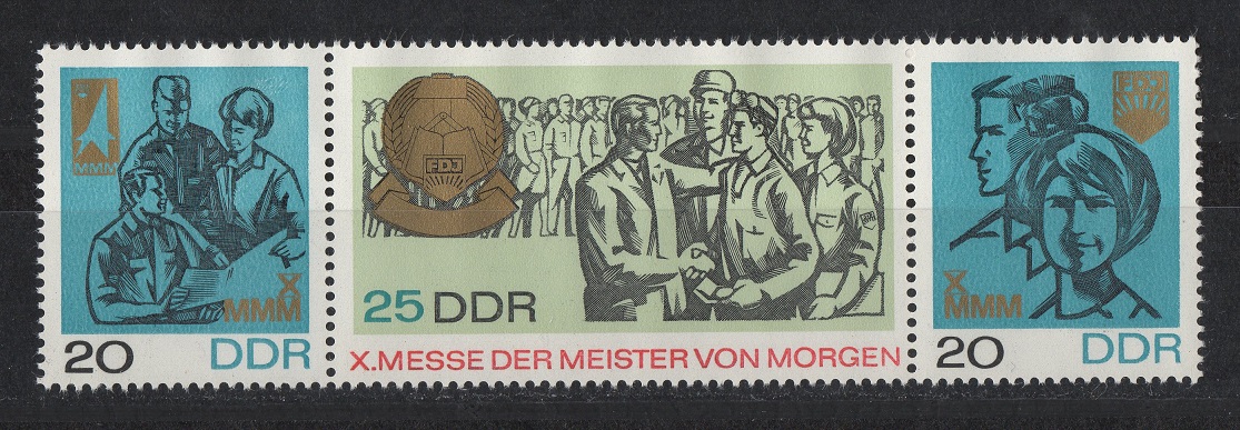  DDR 1967 Mi. 1320-1322 Dreierstreifen **Postfrisch / Mi 5,- €   