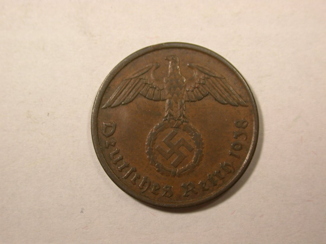  D04  3.Reich 2 Pfennig 1938 A in ss+   Orginalbilder   