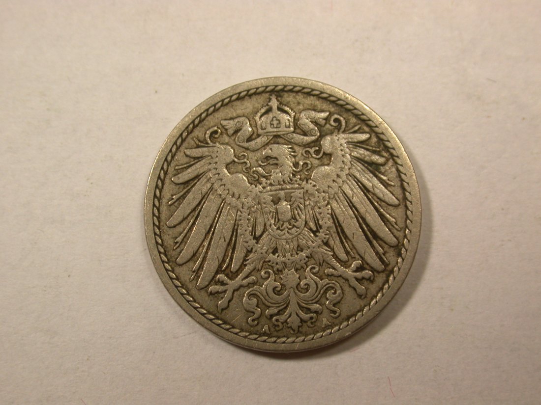  D04  KR 5 Pfennig 1902 A in ss    Orginalbilder   