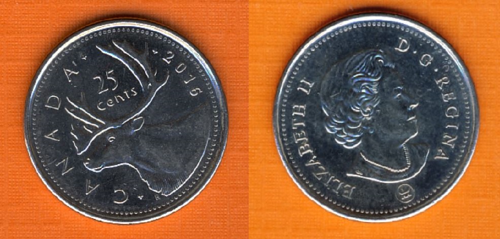 Kanada 25 Cents 2016   