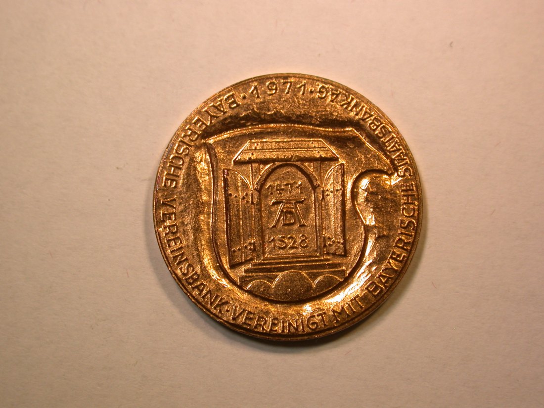  D05  Medaille Alt Nürnberg Dürer 1971 zur Bankenfusion 22 mm  Orginalbilder   