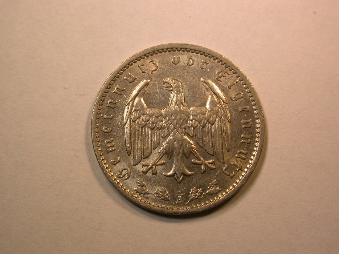  D05  3.Reich  1 Mark 1934 A in vz   Orginalbilder   
