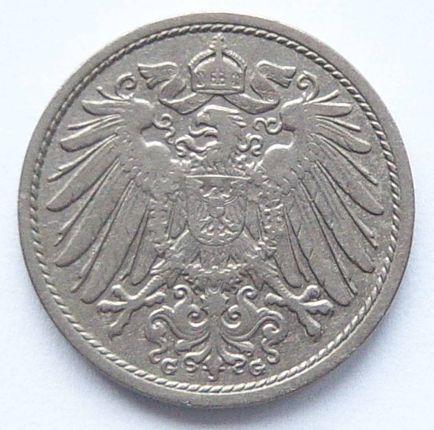  Deutsches Reich 10 Pfennig 1908 G   