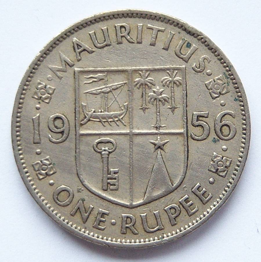  Mauritius 1 Rupie Rupee 1956   