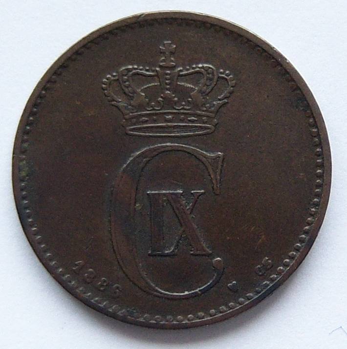  Dänemark 2 Öre 1886   