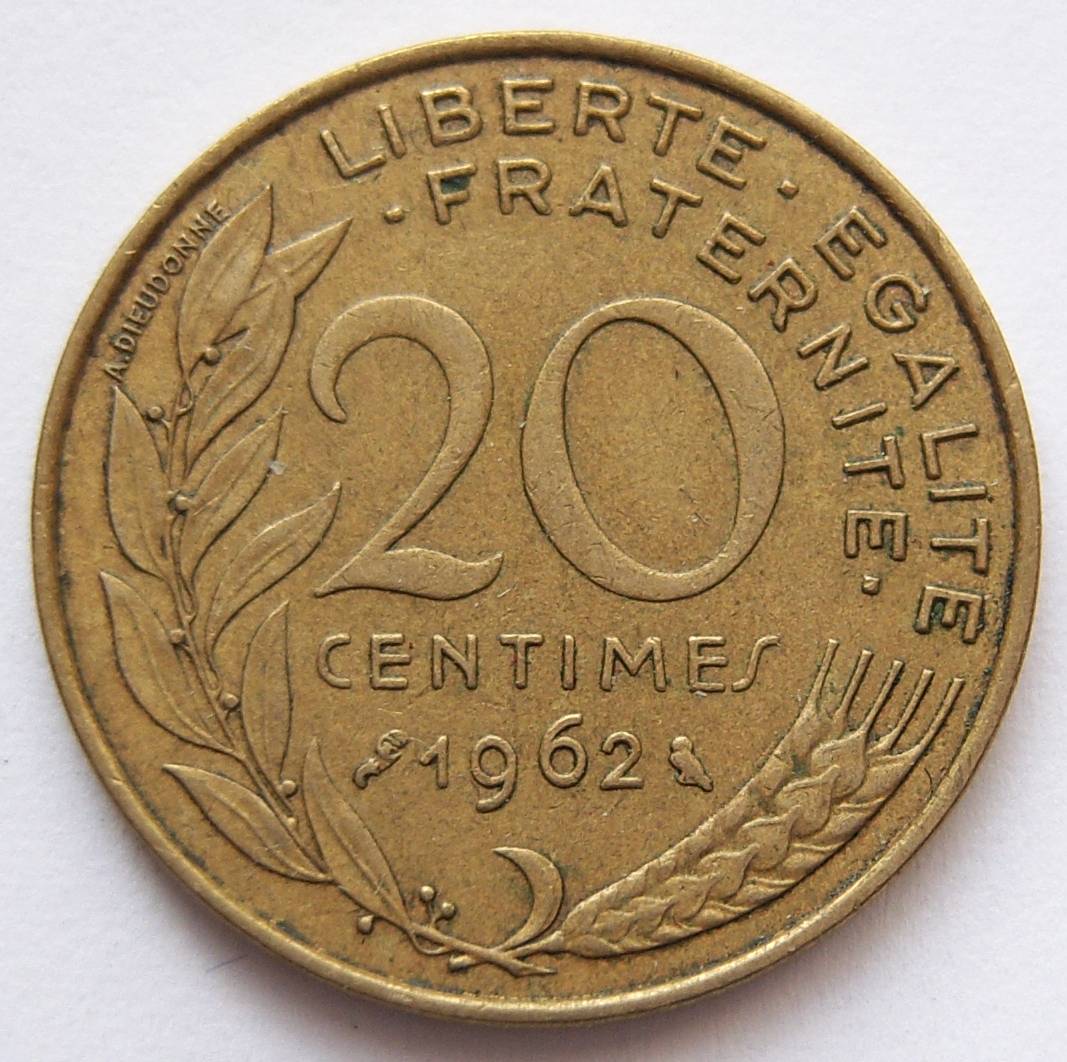  Frankreich 20 Centimes 1962   