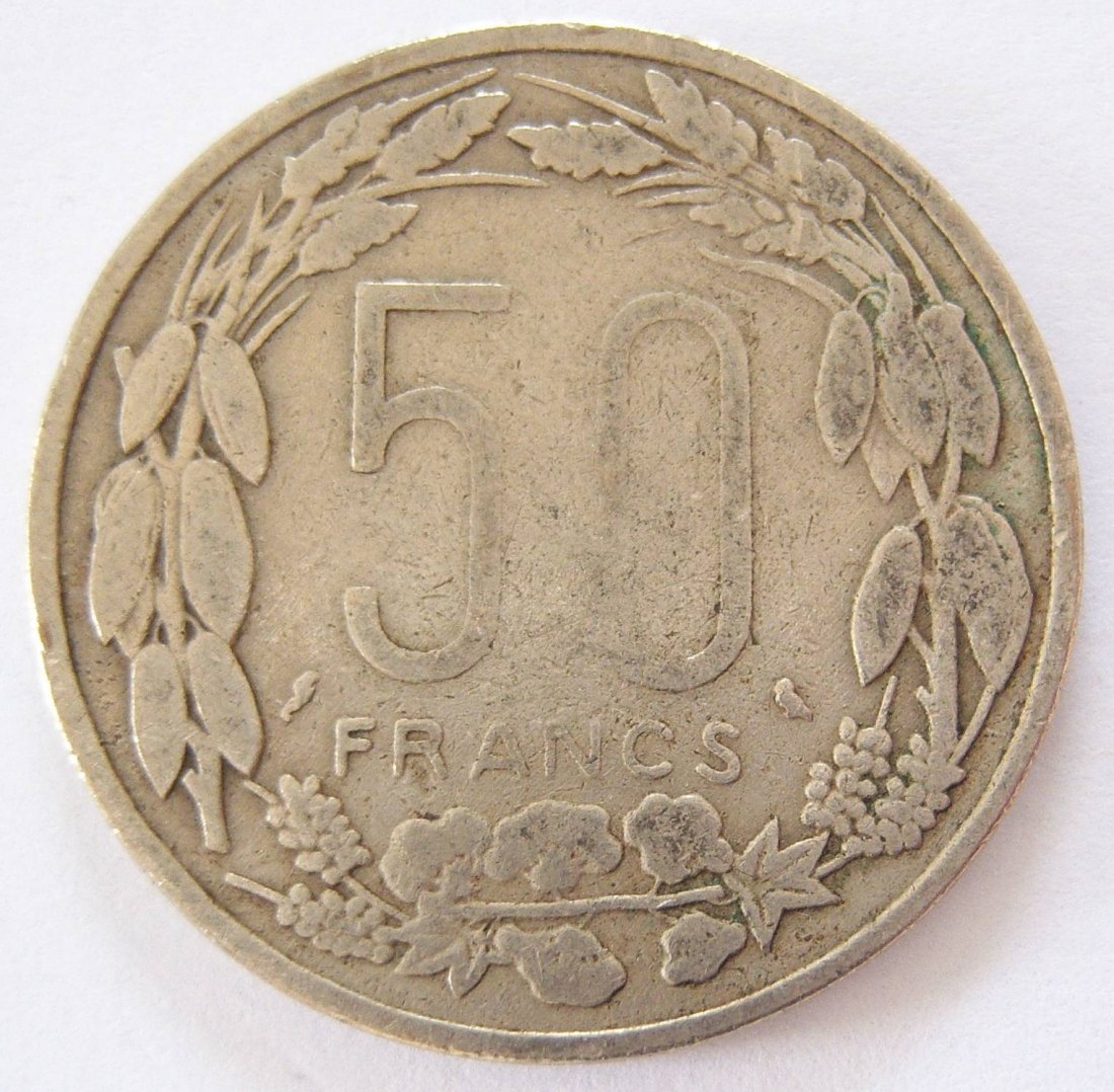  Äquatorialafrika Kongo Gabon Tschad 50 Francs 1961   