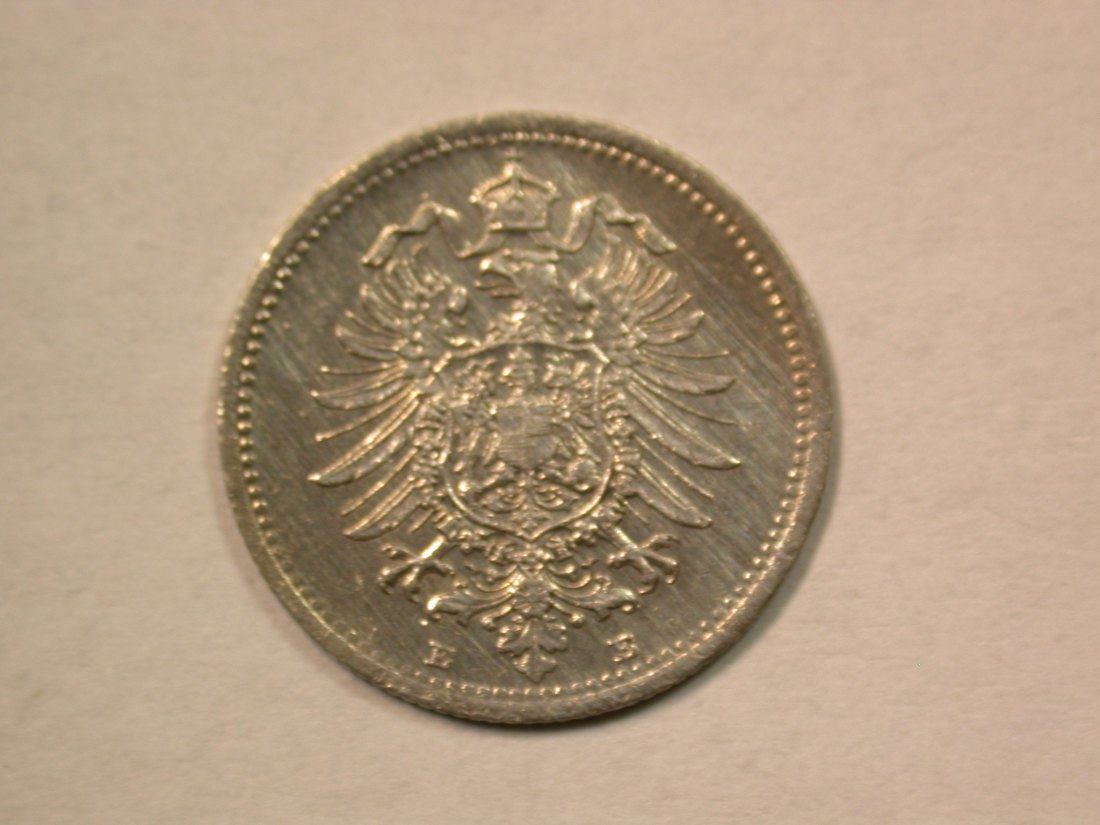  D10  KR  20 Pfennig Silber  1874 E in ss+, leicht geputzt Originalbilder   