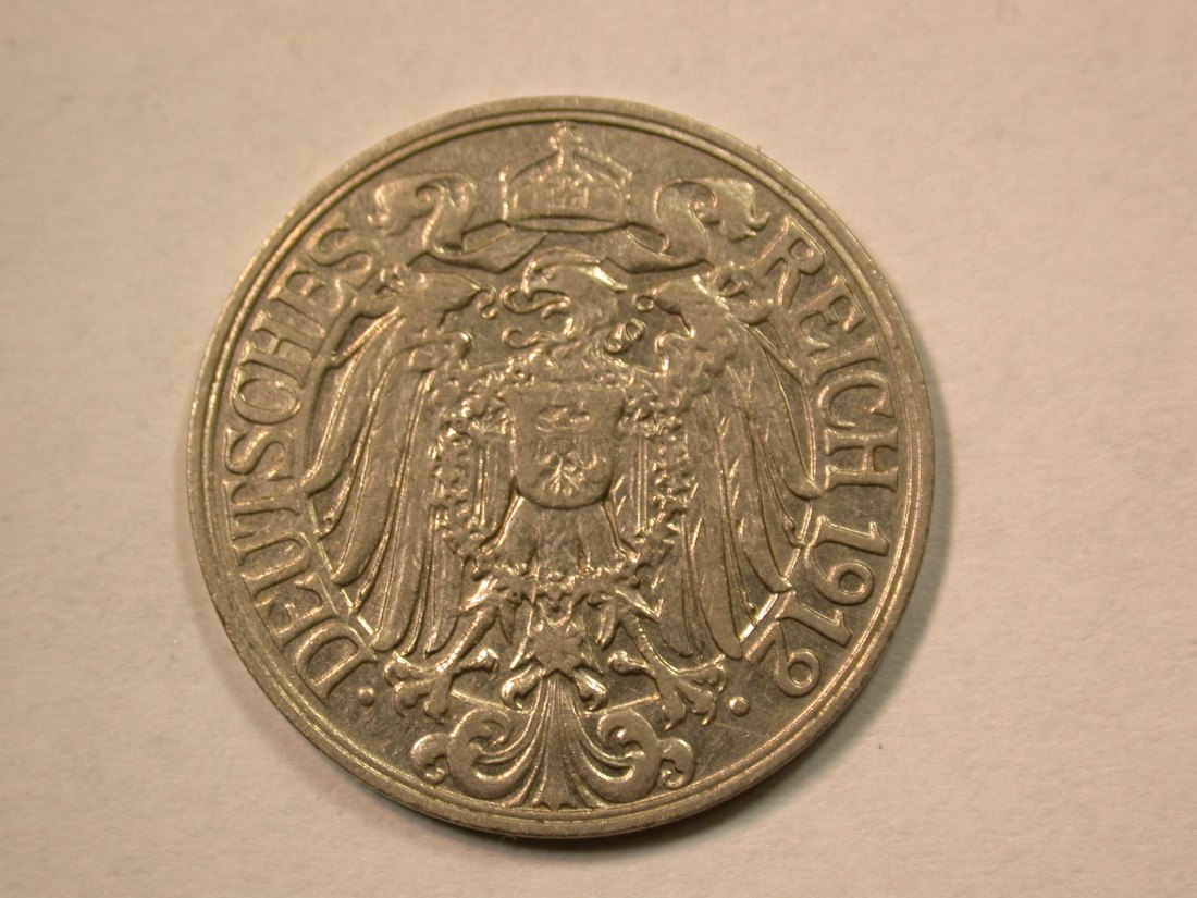  D10  KR  25 Pfennig  1912 A in ss+  Originalbilder   