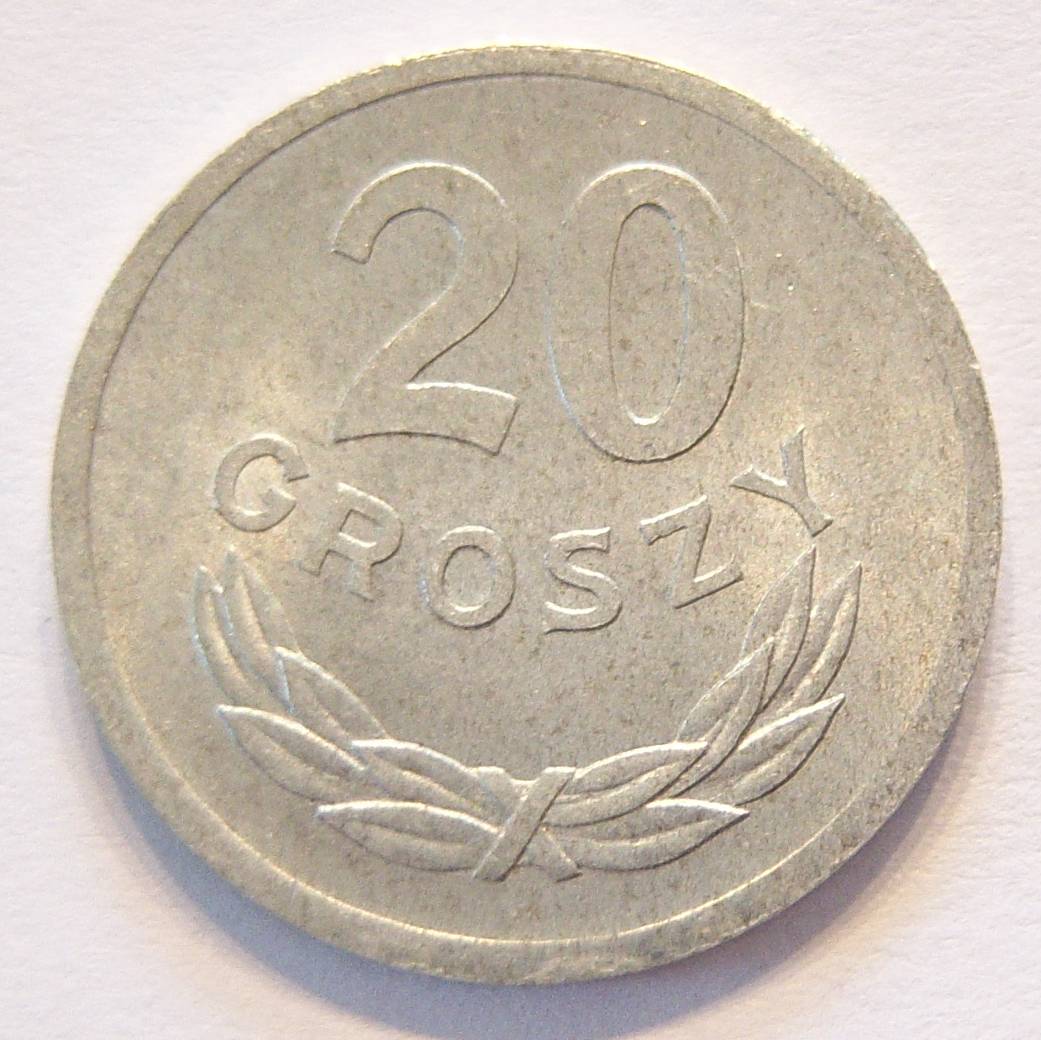  Polen 20 Groszy 1973 Alu   