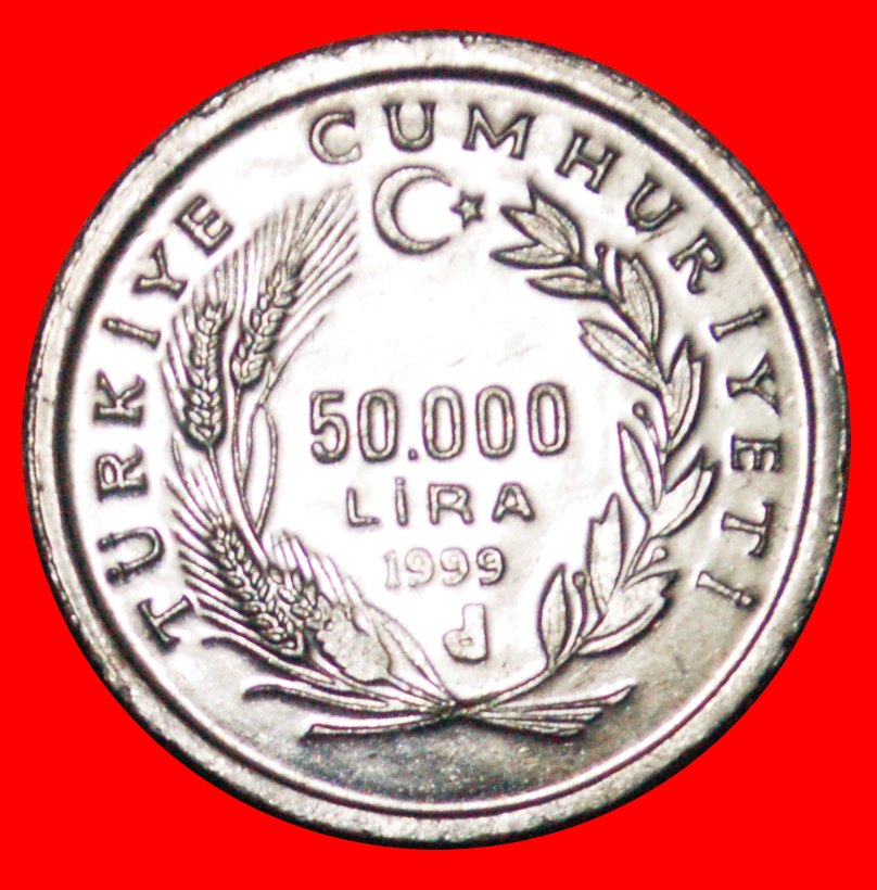  + GOD TESHUB FAO ERROR: TURKEY ★ 50000 LIRA 1999 MINT LUSTER! LOW START ★ NO RESERVE!   