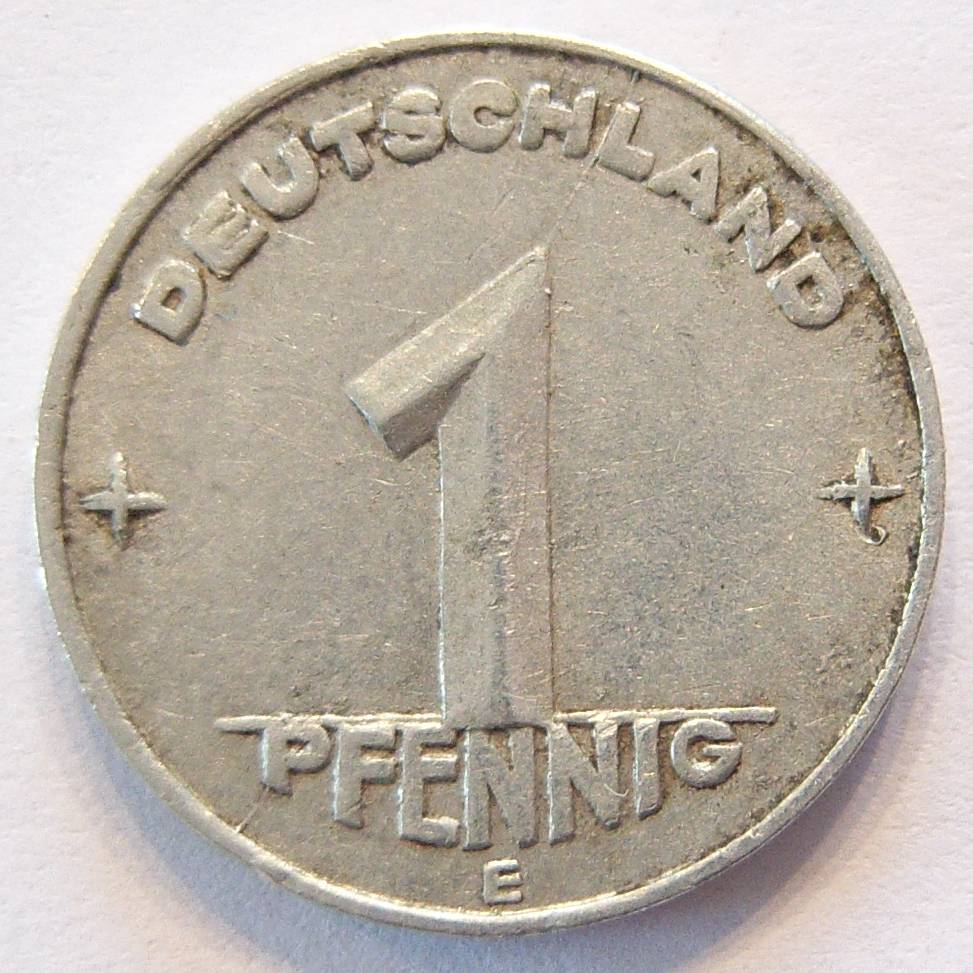  DDR 1 Pfennig 1949 E Alu   