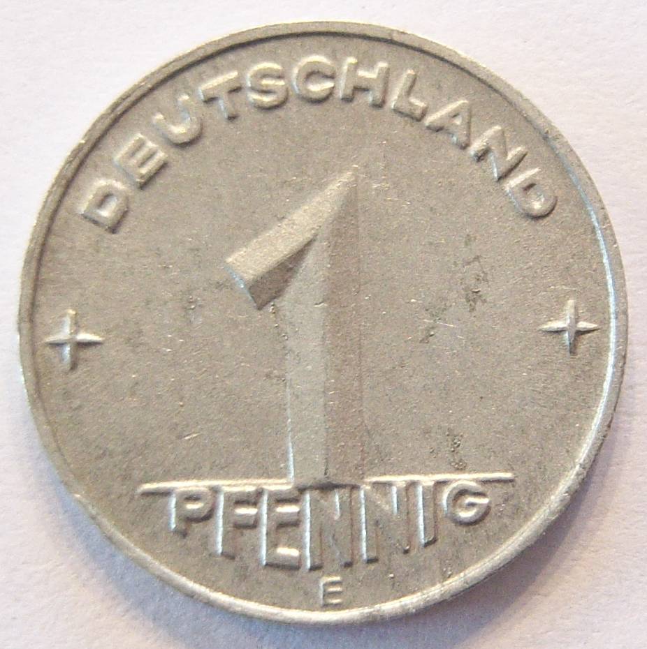  DDR 1 Pfennig 1950 E Alu   