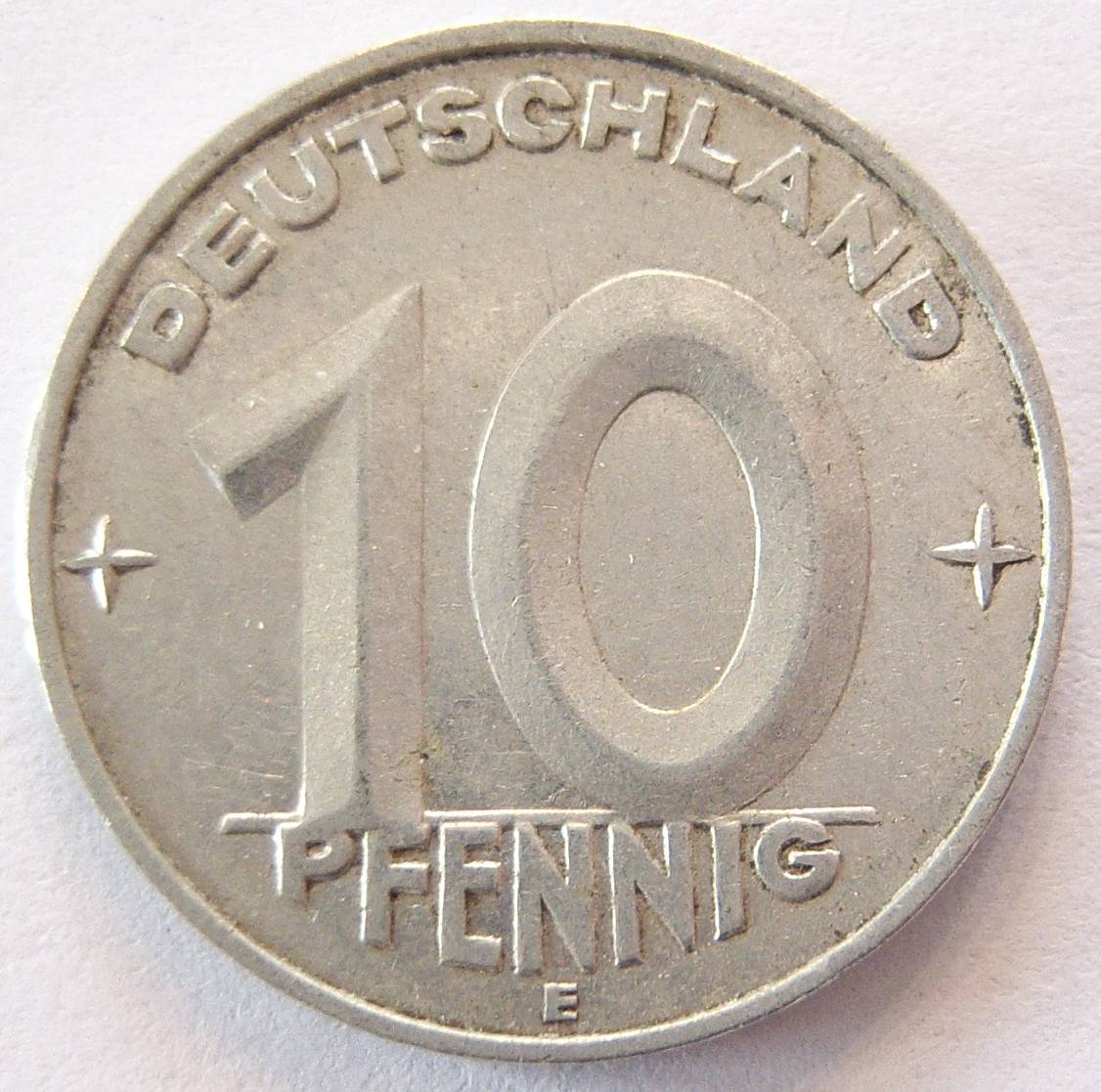  DDR 10 Pfennig 1953 E Alu   