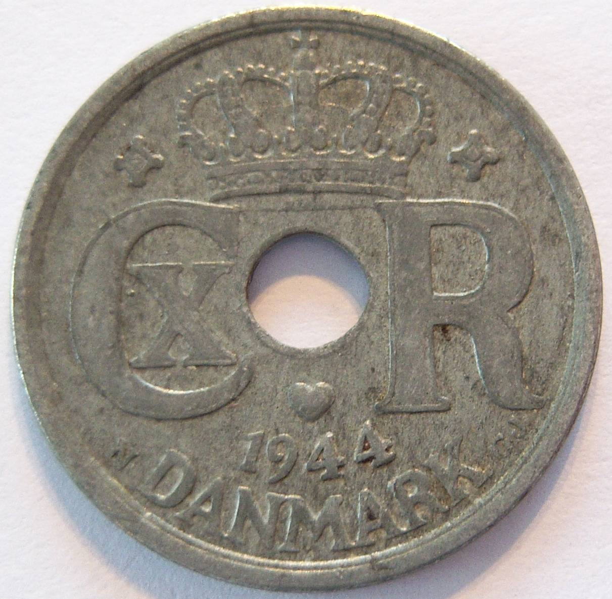  Dänemark 25 Öre 1944 Zink   