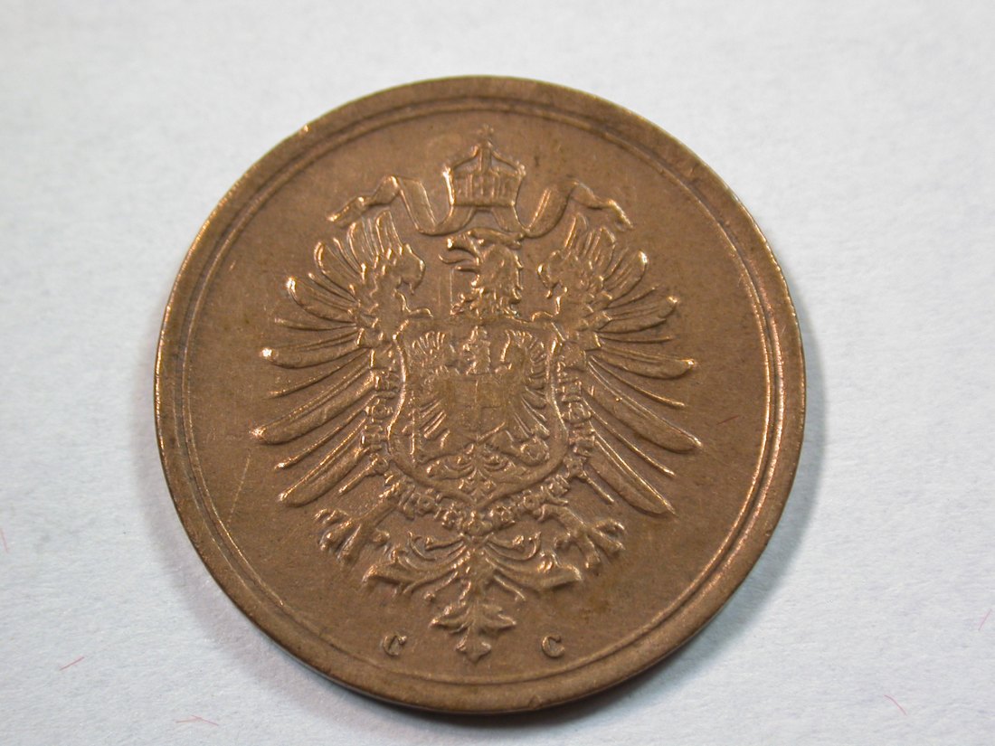  D11  KR  1 Pfennig  1875 C in vz, leicht geputzt Originalbilder   