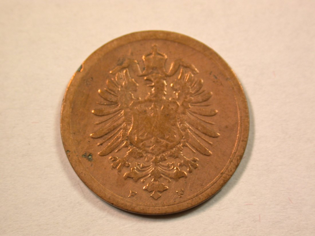  D11  KR  1 Pfennig  1875 F in schön, geputzt Originalbilder   