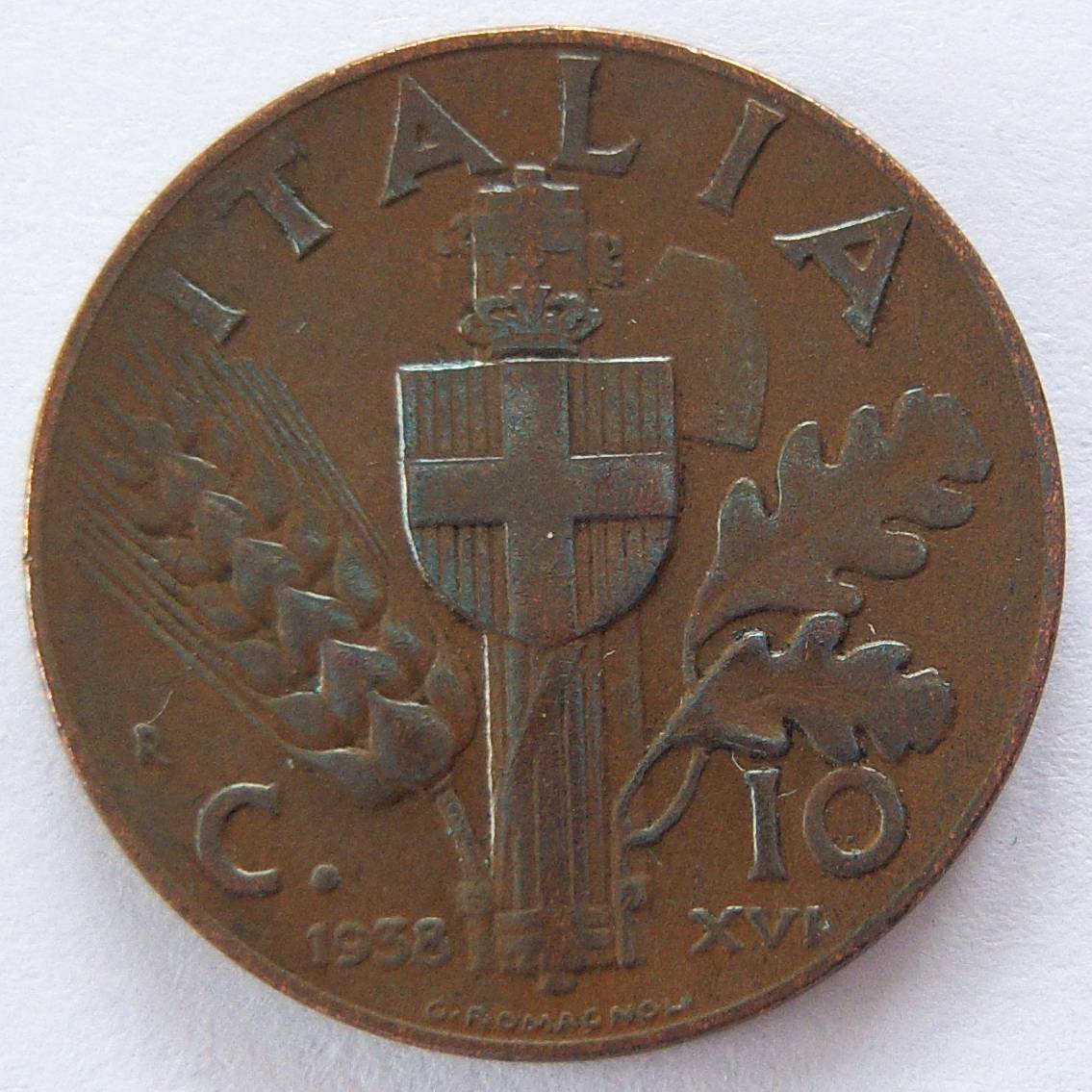  Italien 10 Centesimi 1938   
