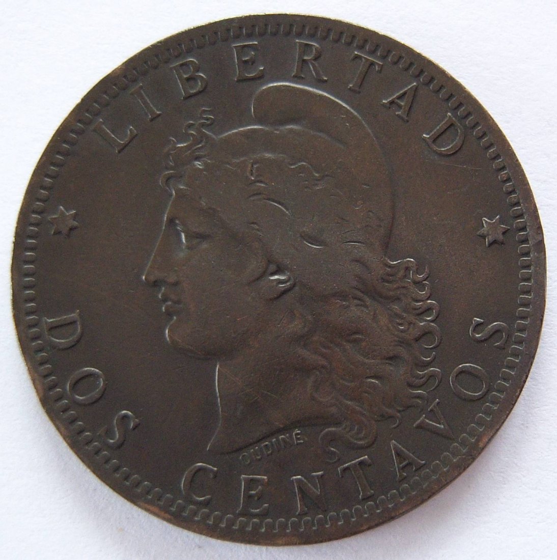  Argentinien Dos 2 Centavos 1888   