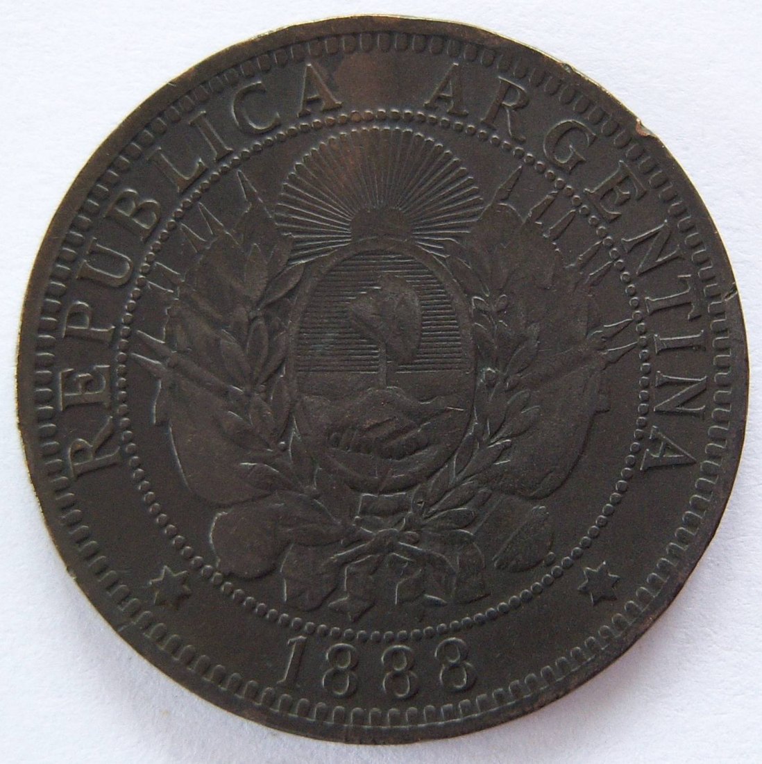  Argentinien Dos 2 Centavos 1888   