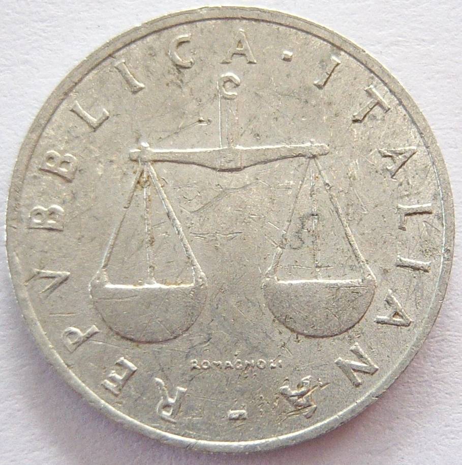  Italien 1 Lira 1954 Alu   
