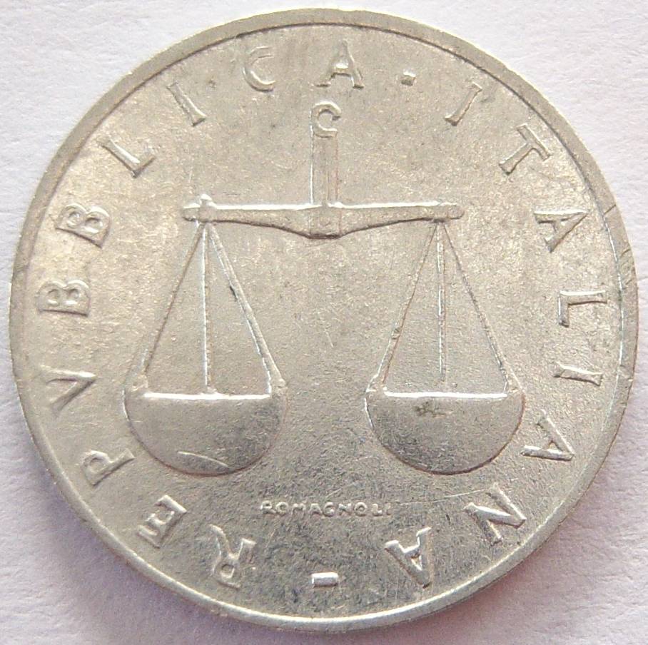  Italien 1 Lira 1955 Alu   