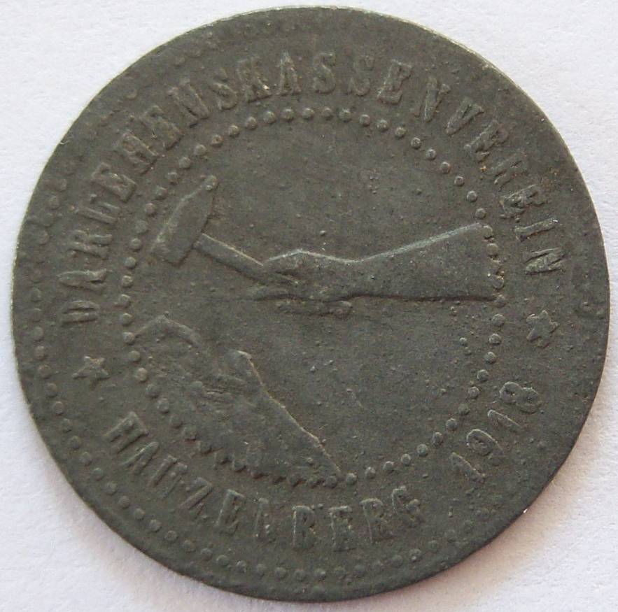  10 Pfennig Darlehenskassenverein Hauzenberg 1918 Zink   