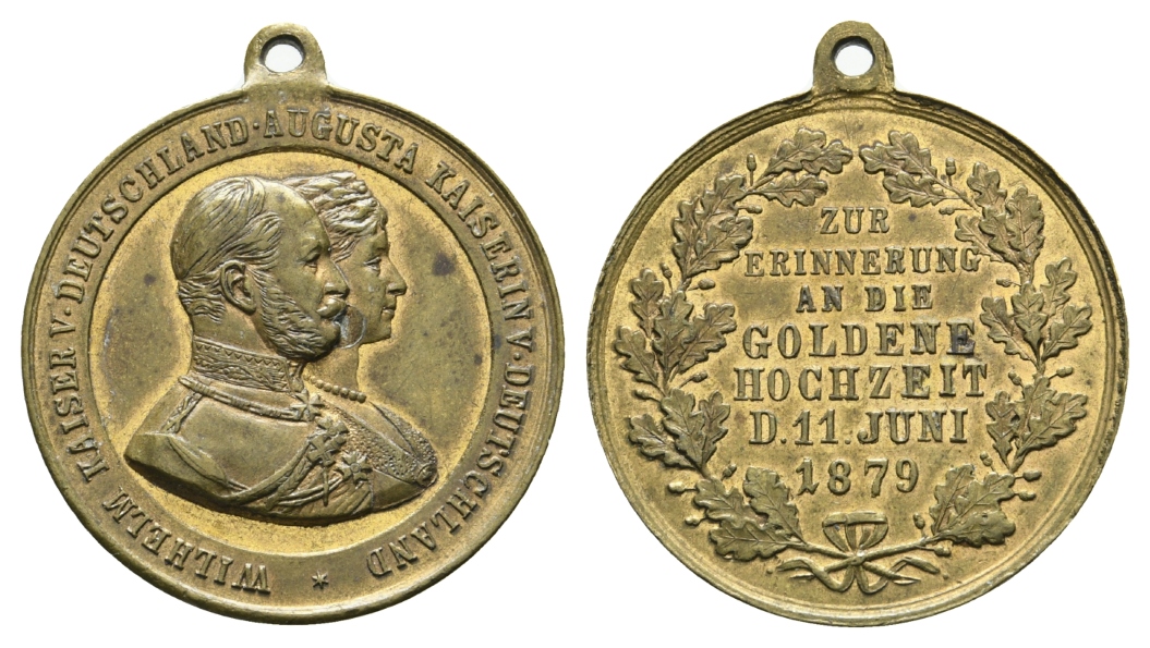  Preußen, Medaille 1879; Bronze, tragbar; 8,88 g, Ø 29,1 mm   