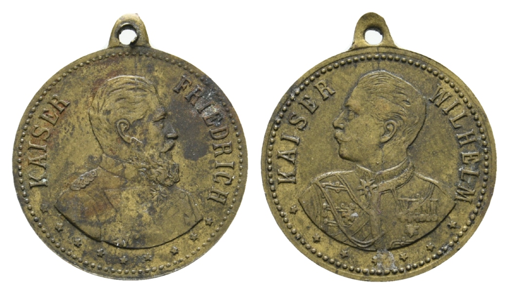  Preussen, Medaille o.J.; Bronze, tragbar; 2,97 g, Ø 21,6 mm   