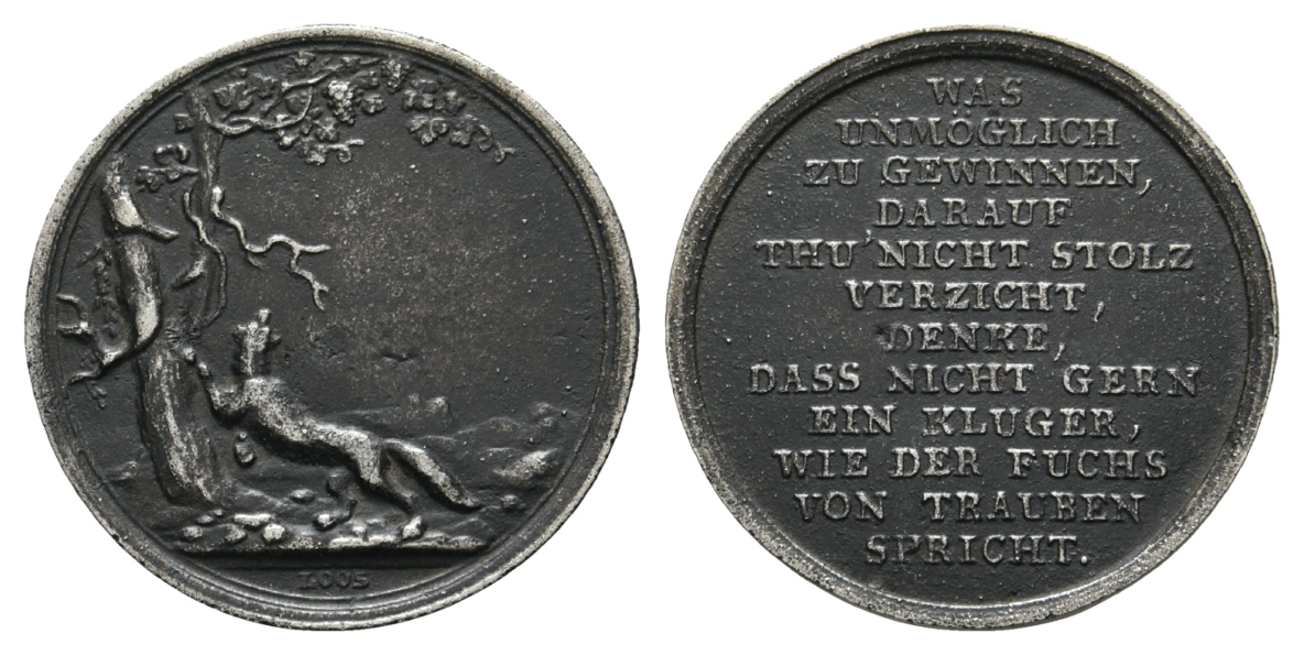  Whistmarke, Eisengußmedaille o.J.; 4,55 g, Ø 28,4 mm   
