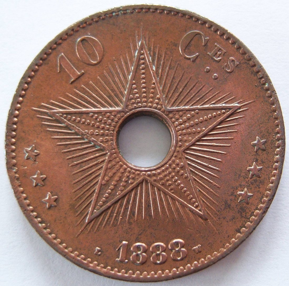  Belgisch Congo 10 Centimes 1888   