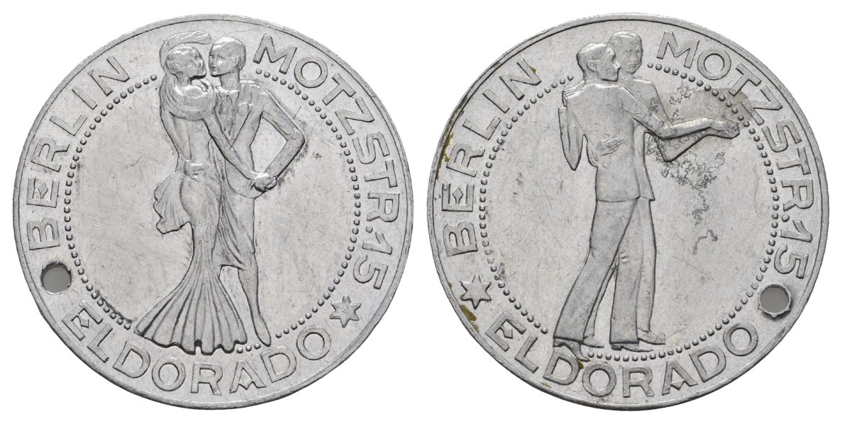  Berlin, Medaille o.J.; Aluminium, gelocht; 3,37 g, Ø 35,5 mm   