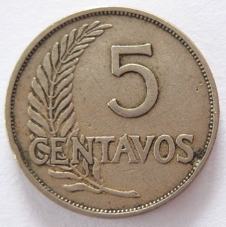  Peru 5 Centavos 1937   