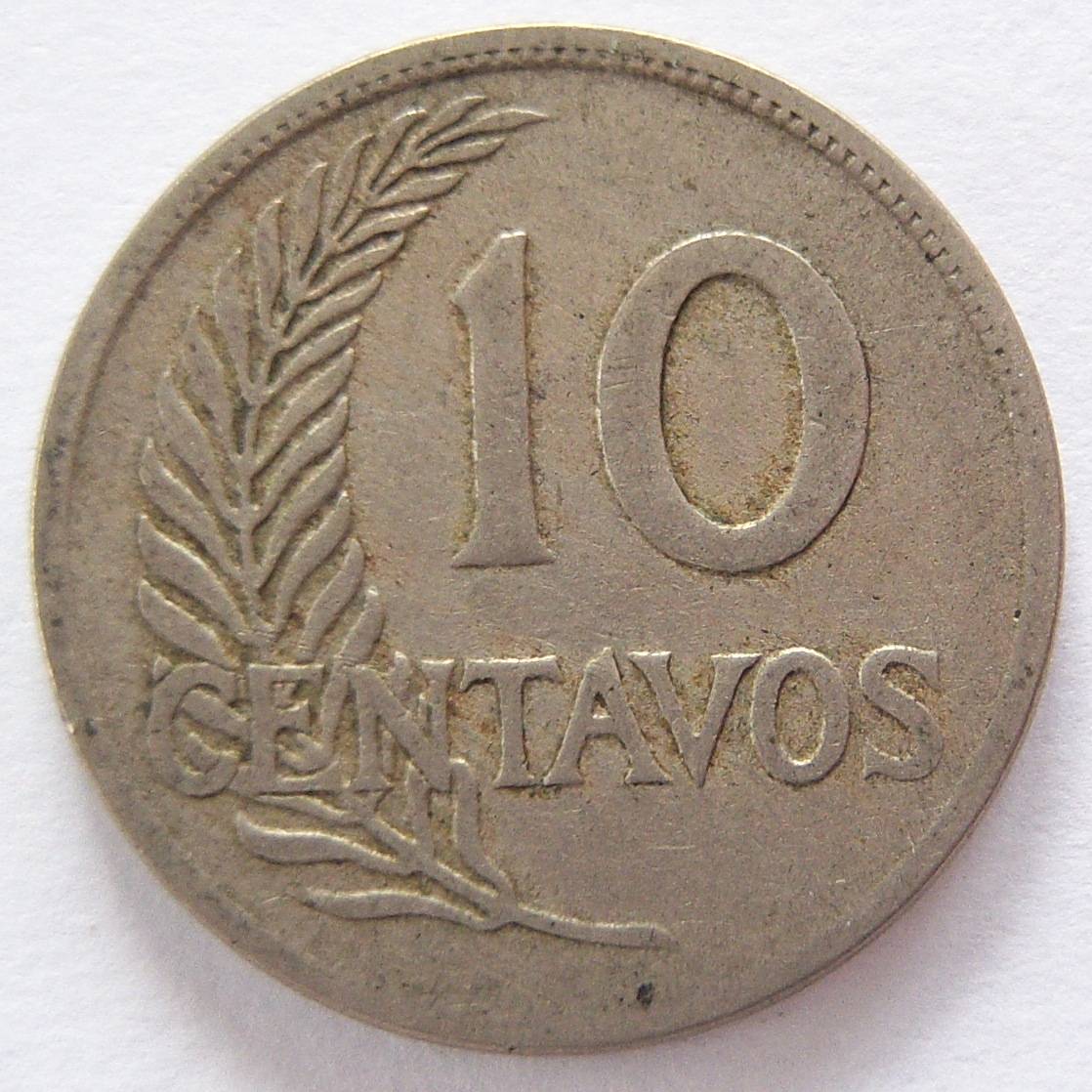  Peru 10 Centavos 1921   