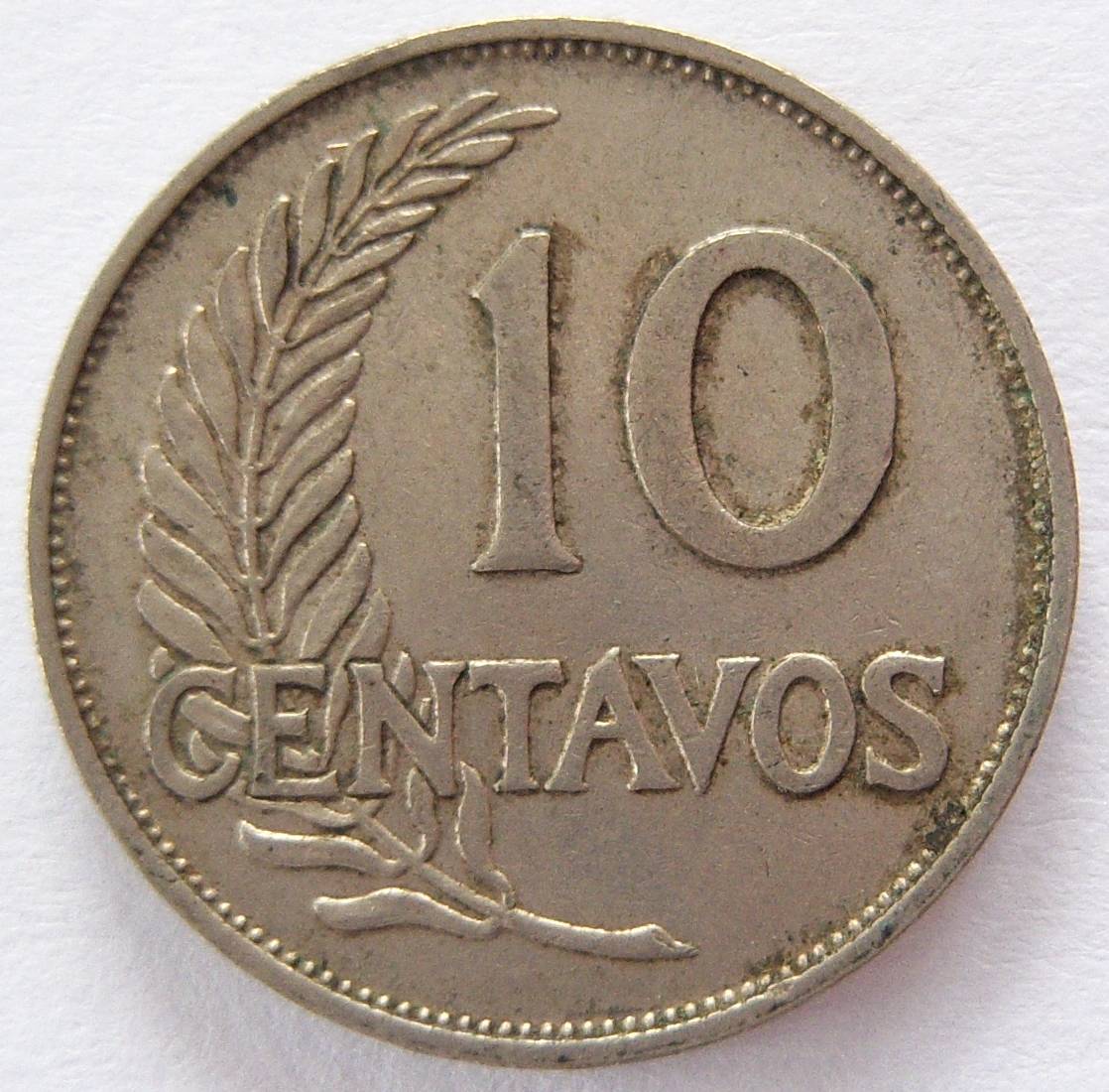  Peru 10 Centavos 1940   