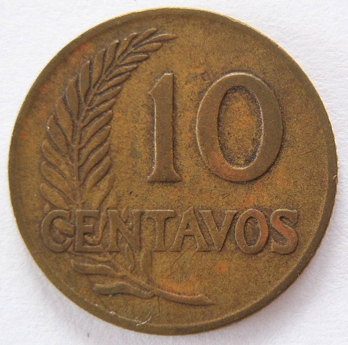  Peru 10 Centavos 1960   
