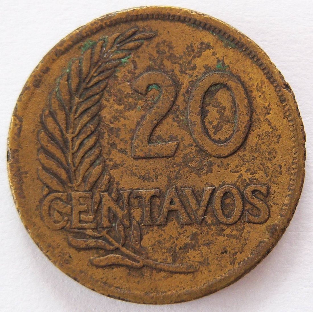  Peru 20 Centavos 1949   