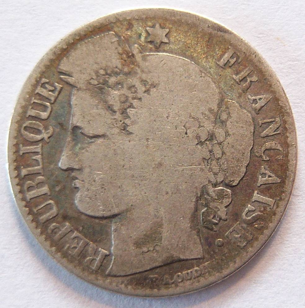  Frankreich 50 Centimes 1850 A Silber   