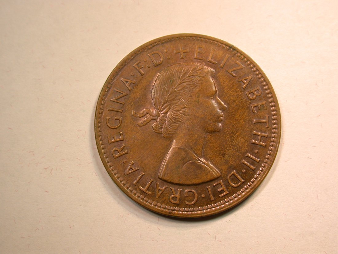 D14  Australien  1 Penny 1964 in vz-st   Originalbilder   