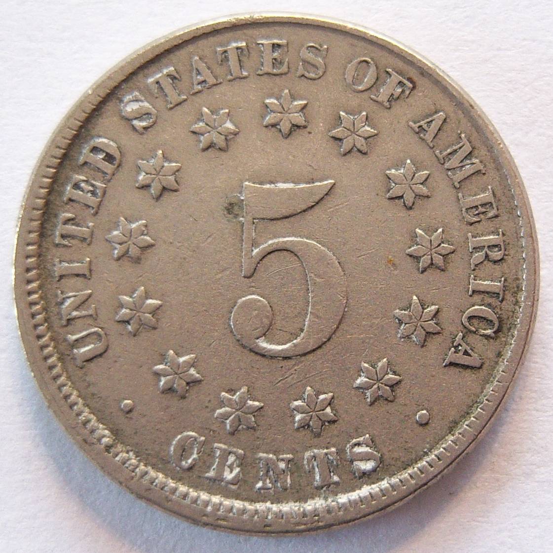  USA 5 Cents 1883 - VARIANTE 1883/2 !! SEHR SELTEN !!   