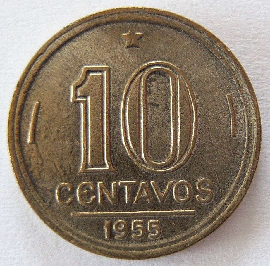  Brasilien 10 Centavos 1955   