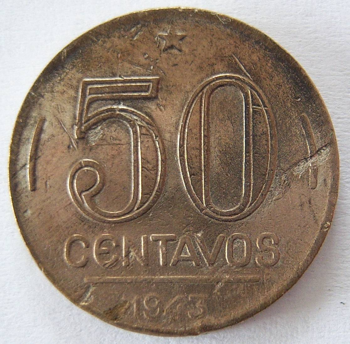  Brasilien 50 Centavos 1943   