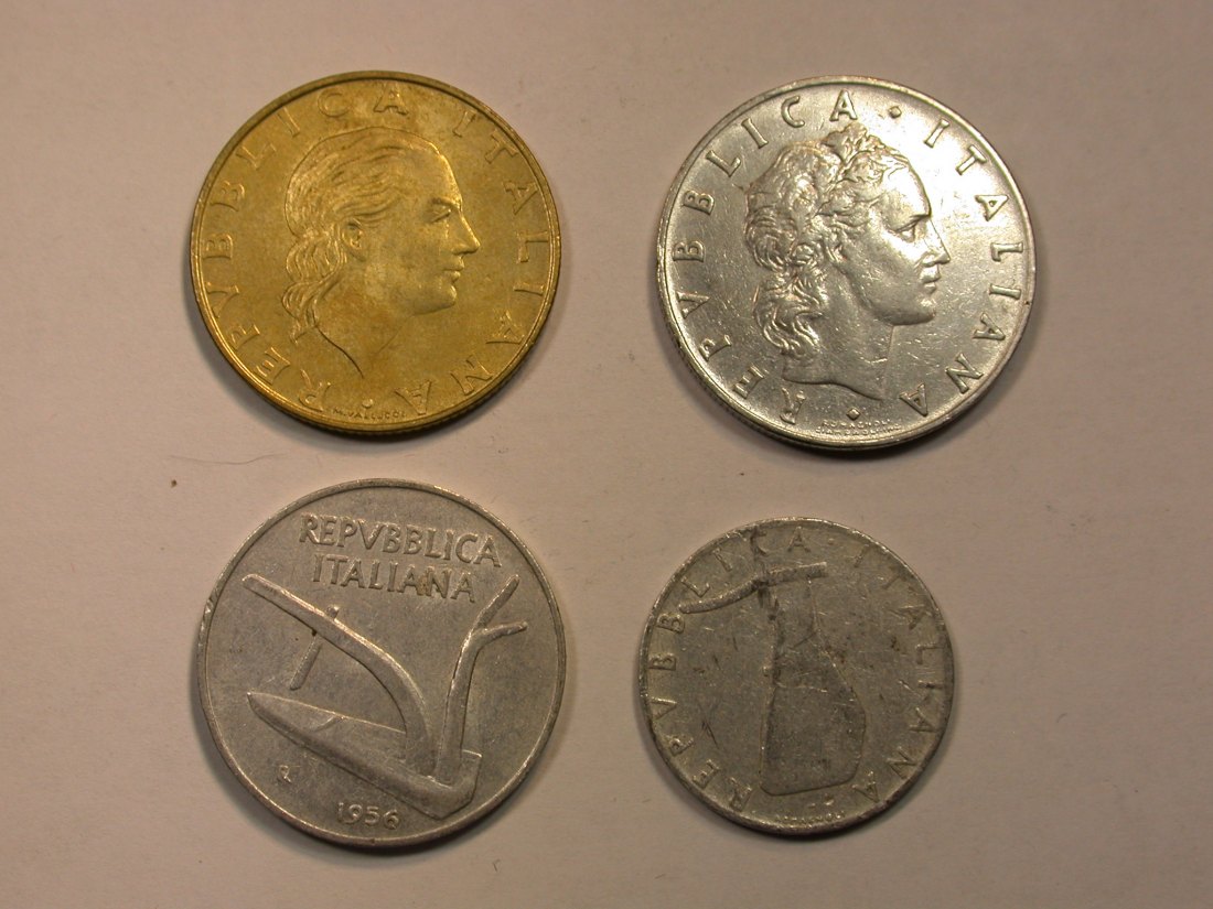  HOT-Lot Italien  4 Münzen anschauen Originalbilder   