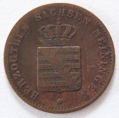  Sachsen Meiningen 1 Pfennig 1860   