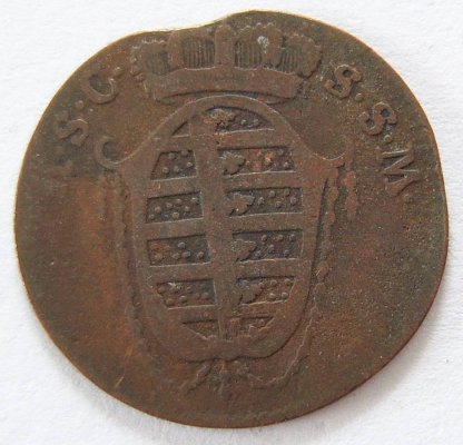 Sachsen Coburg Saalfeld 1 Pfennig 1817   
