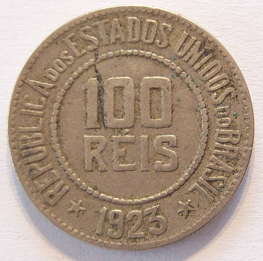  Brasilien 100 Reis 1923   