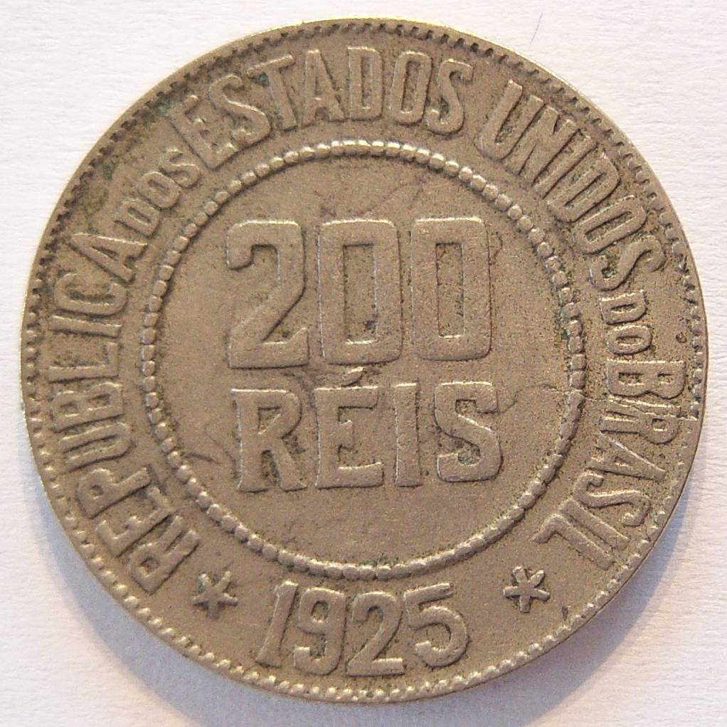  Brasilien 200 Reis 1925   