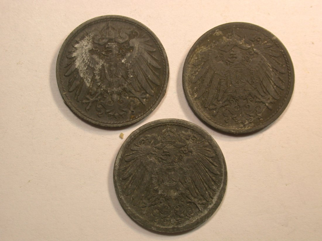  E03  KR  10 Pfennig 1917,1918 u. 1921   Originalbilder   